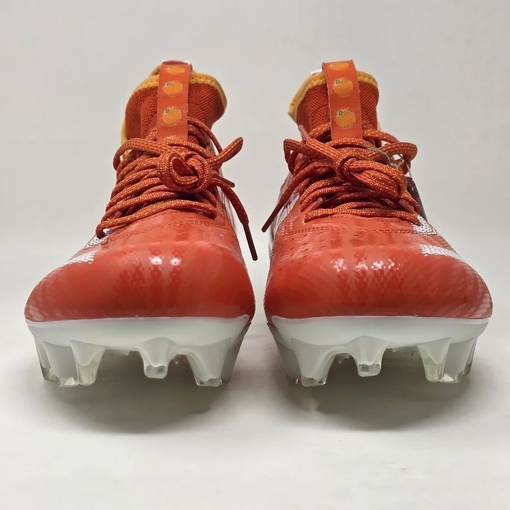 adidas Adizero Impact MID Football Cleats Orange White IF2457 Men's Size 10 New